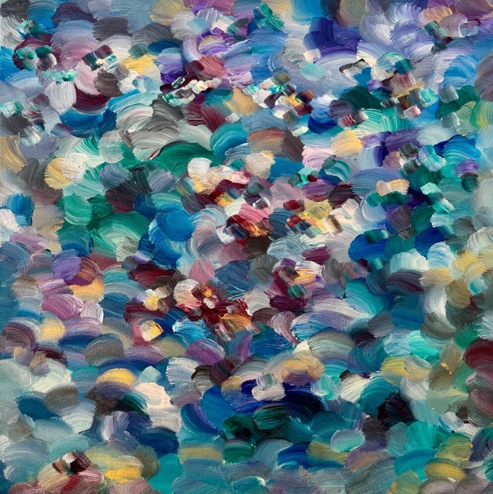 Beneath the Surface, acrylic on canvas, 20 x 16 in