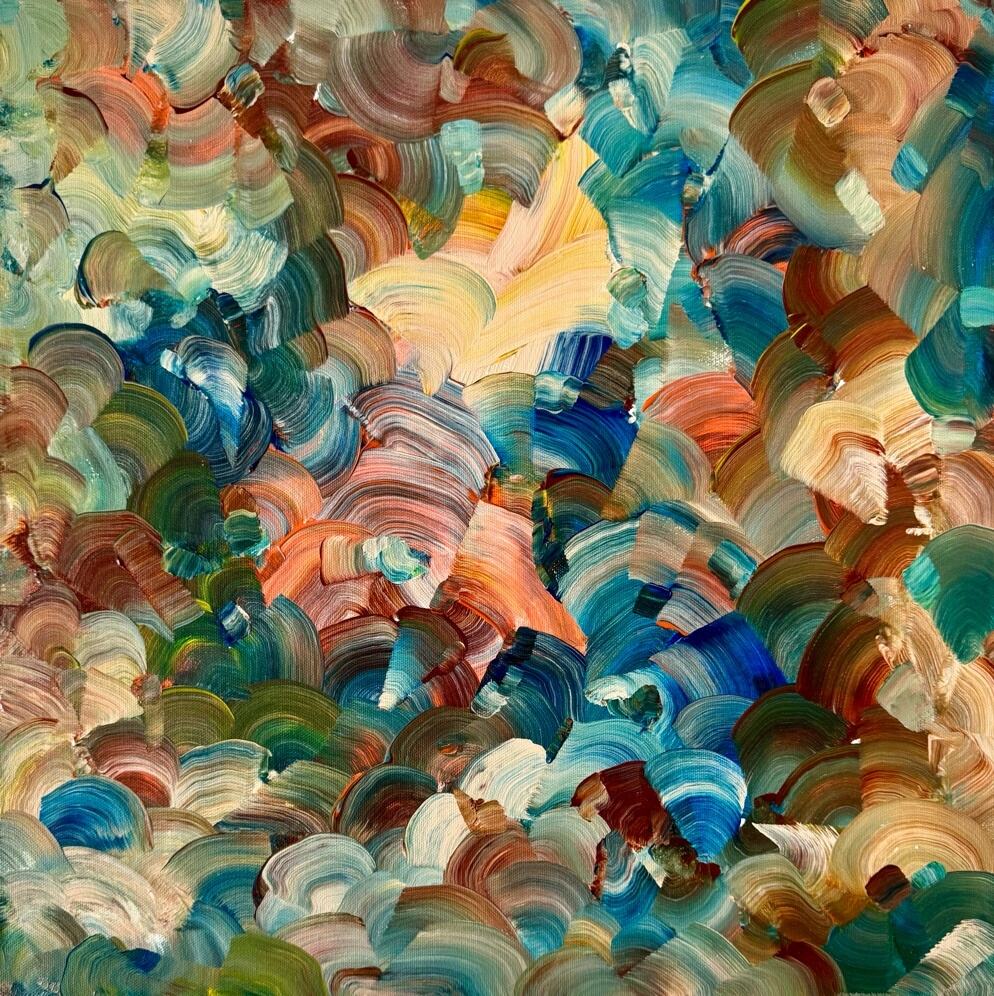 Where Light Enters, acrylic on canvas, 20 x 20 in