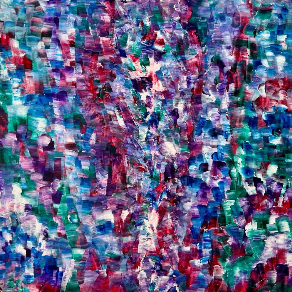 Emergence, acrylic on canvas, 36 x 24 in